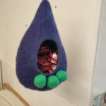 Purple felt pod