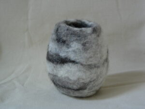 Handmade felt pod