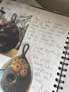 Handmade felt pod