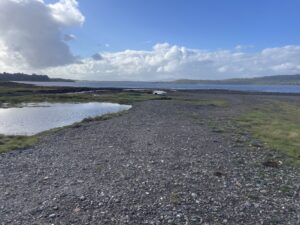 Gravel banks Loch Creran